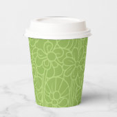 Gobelets En Papier Jardin de fleurs vert (Gauche)