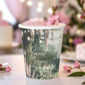 Gobelets En Papier Jardin enchanté Sweet 16 rose ID1163