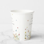 Gobelets En Papier Jardin Fleur sauvage de printemps Floral minimalis (Droite)