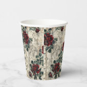 Gobelets En Papier Jardin gothique victorien Rose Motif (Droite)