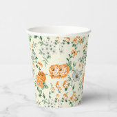 Gobelets En Papier Jardin Jaune doux motif floral (Droite)