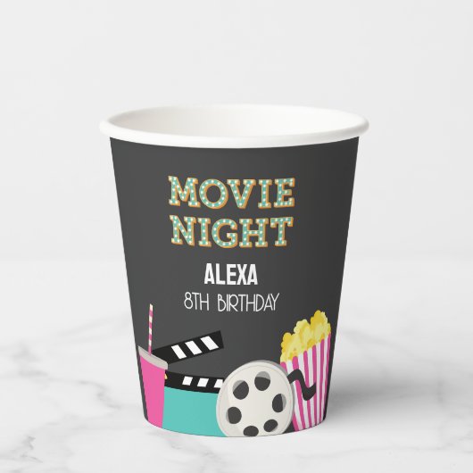 Gobelets En Papier Jardin rose Vidéo soirée papier tasse (Recto)