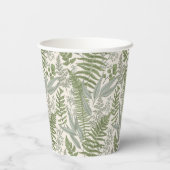 Gobelets En Papier Jardin vert fleuri (Verso)