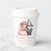 Gobelets En Papier Jardin Whimsical Gnome Fête des mariées rustique (Recto)