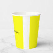 Gobelets En Papier Jaune Clair Élégant Moderne Professionnel (Gauche)