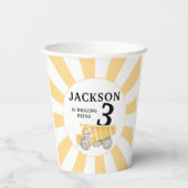 Gobelets En Papier Jaune en construction garçon tasses de papier d'an (Verso)