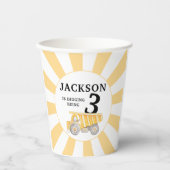 Gobelets En Papier Jaune en construction garçon tasses de papier d'an (Recto)