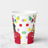 Gobelets En Papier Jaune et Noir personnalisées Labradors Anniversair (Droite)