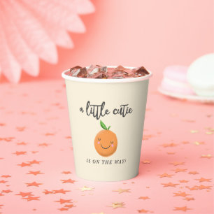 Gobelets En Papier Jaune Petite Cutie Sexe Baby shower neutre
