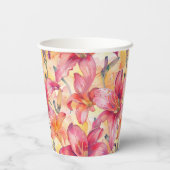 Gobelets En Papier Jaune rose (Verso)