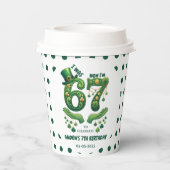 Gobelets En Papier J'avais 6 ans maintenant j'ai 7 ans garçon St. Pat (Verso)