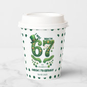 Gobelets En Papier J'avais 6 ans maintenant j'ai 7 ans garçon St. Pat (Recto)