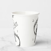 Gobelets En Papier Jazz Dance Music Tasses Papier (Gauche)