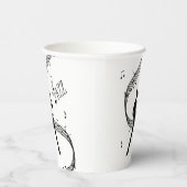 Gobelets En Papier Jazz Dance Music Tasses Papier (Droite)