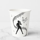 Gobelets En Papier Jazz Dance Music Tasses Papier (Recto)