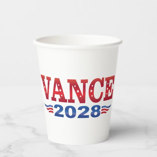 Gobelets En Papier JD Vance Président 2028 (bs) (Recto)