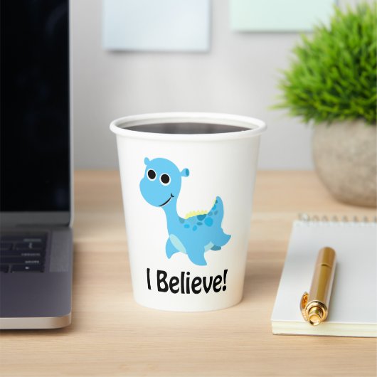 Gobelets En Papier Je Crois ! Cute Blue Nessie (Insitu)
