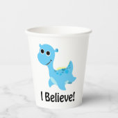 Gobelets En Papier Je Crois ! Cute Blue Nessie (Recto)