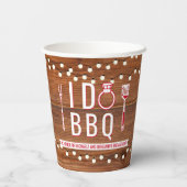 Gobelets En Papier Je fais BBQ Rustic Engagement Partie Couples Douch (Verso)