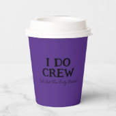 Gobelets En Papier Je fais de l'équipage | Mariée violette (Verso)