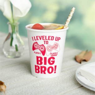 GOBELETS EN PAPIER "JE ME SUIS LEVÉ JUSQU'À GRAND BRO !