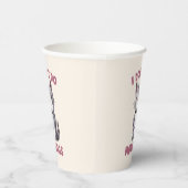 Gobelets En Papier Je ne fais pas le matin - Chat gris avec café (Droite)