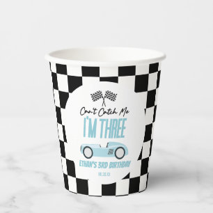 Gobelets En Papier Je ne peux pas me rattraper Blue Race Car 3e fête 