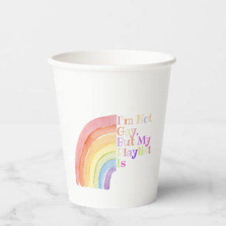 Gobelets En Papier Je ne suis pas gay mais ma playlist est drôle Bâto