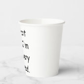 Gobelets En Papier Je ne suis pas paresseux, je suis juste très déten (Gauche)