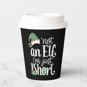 Gobelets En Papier Je ne suis pas un elfe Je ne suis qu'un court Noël