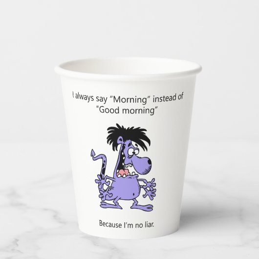 Gobelets En Papier Je ne suis pas un menteur (Recto)