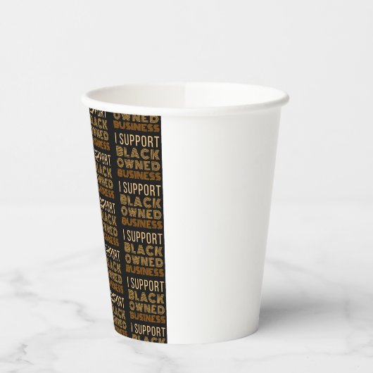 Gobelets En Papier Je prends en charge les entreprises noires (Gauche)