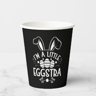 Gobelets En Papier Je suis un petit lapin de Pâques un peu eggstra dr