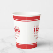 Gobelets En Papier Je t'aime triple typographie rouge Les Cadeaux de (Droite)