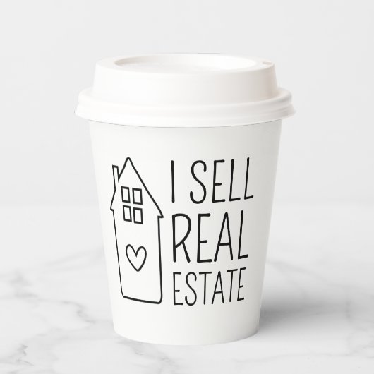 Gobelets En Papier Je Vends Immobilier (Recto)