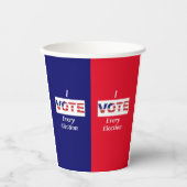 Gobelets En Papier Je VOTE chaque élection (Recto)
