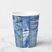 GOBELETS EN PAPIER JEANS BLEUS DÉFAVORISÉS (Gauche)