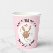 Gobelets En Papier Jerboa à longues oreilles mignonne anniversaire pe (Verso)