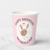 Gobelets En Papier Jerboa à longues oreilles mignonne anniversaire pe (Recto)