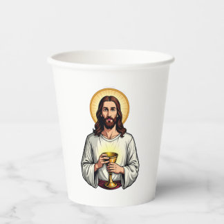 Gobelets En Papier Jesus Chalice Crest Vintage Engraving Shirt 2