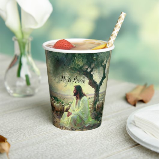 Gobelets En Papier Jesus Christ Religious Easter Catholic  (Insitu)