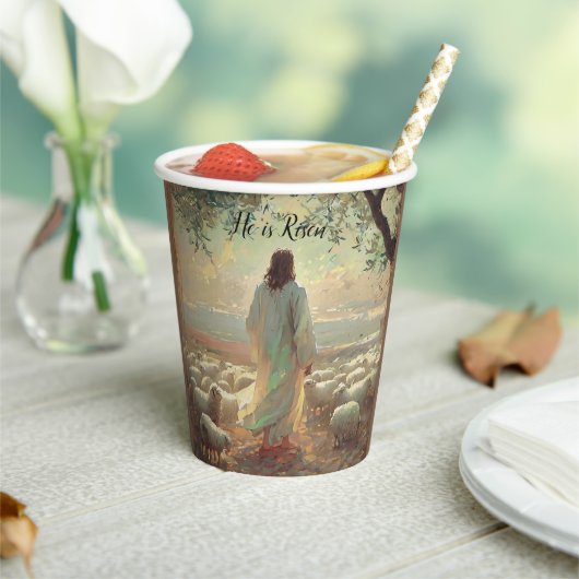 Gobelets En Papier Jesus Christ Religious Easter Catholic (Insitu)