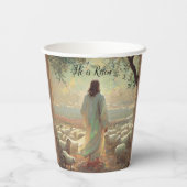 Gobelets En Papier Jesus Christ Religious Easter Catholic (Verso)