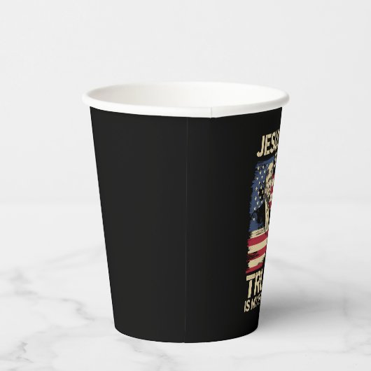 Gobelets En Papier Jésus Est Mon Sauveur Trump Est Mon Président État (Droite)