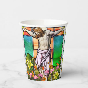 Gobelets En Papier Jésus sur la croix