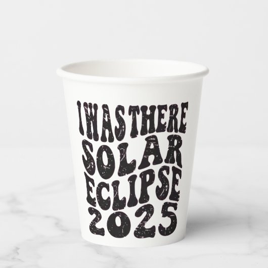Gobelets En Papier J'Étais Là Solaire Eclipse 2025 Partial Eclipse (Recto)