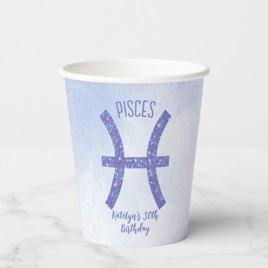 Gobelets En Papier Jeu d'Anniversaire violet sur mesure (Verso)