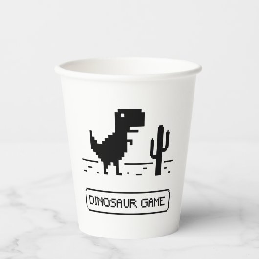 Gobelets En Papier Jeu de dinosaure. (Recto)