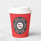 Gobelets En Papier jeu de puce de poker mignonne Casino (Recto)