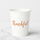 Gobelets En Papier Jeu d'épices orange de remerciement mignon (Verso)